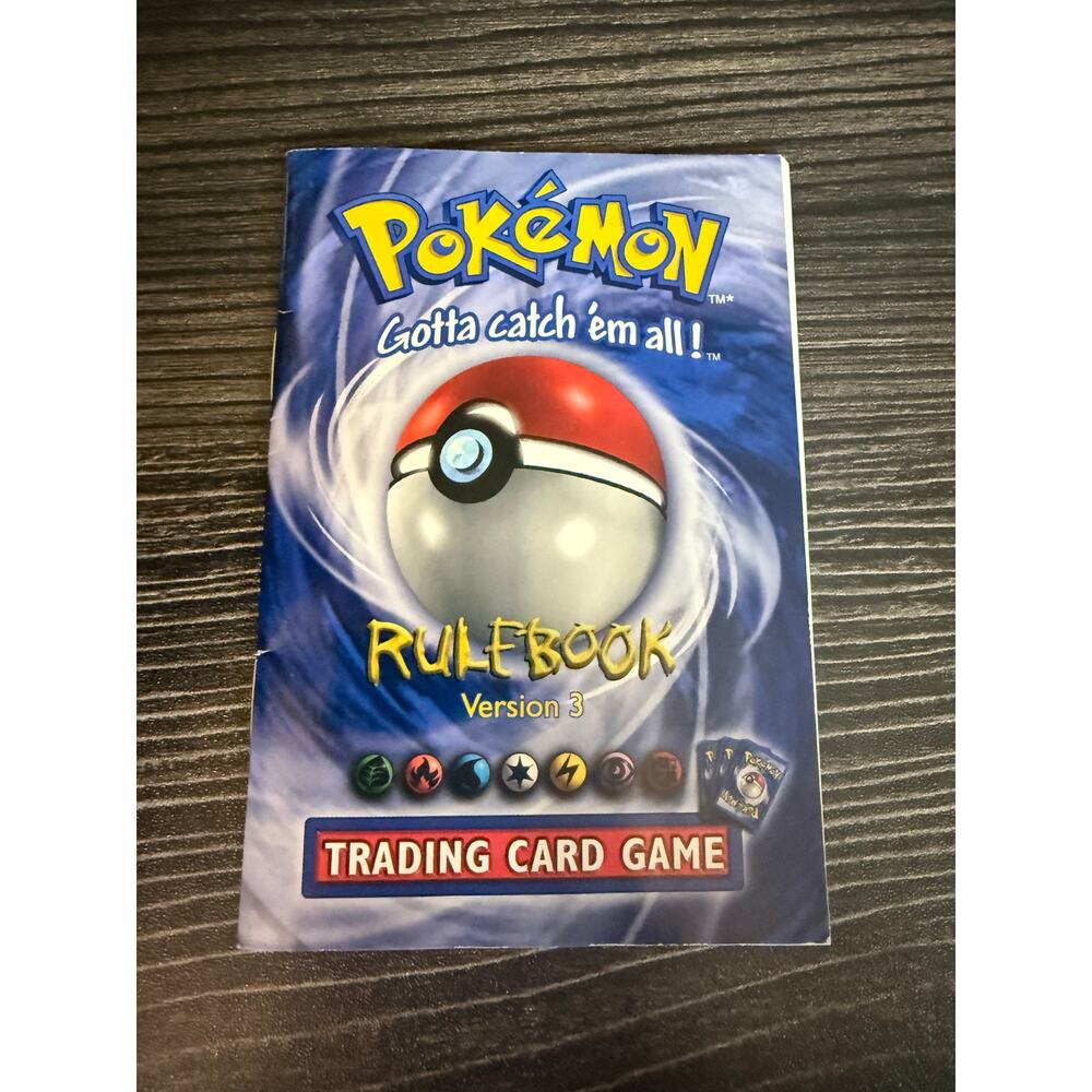 Pokémon Verison 3 1999 Base Set Rulebook